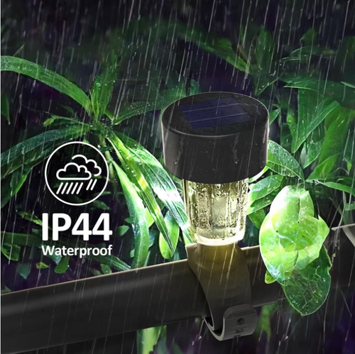 6PCS Strap-on Solar Deck Lights, IP68 Submersible Lamp For Outdoor Pools, Outdoor Solar Clip Lamp for Railing, Pool, Patio, Garden Backyard Decor