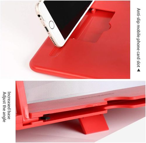 10-inch Screen Magnifier,3D HD,Pull-Out Type,Smart Phone Magnifier,Mobile Phone Large Screen,Foldable and Retractable,Movie Video Screen Magnifier