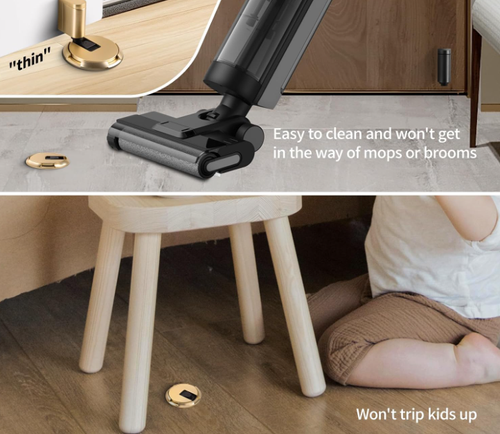 Mechanical Door Stopper, Upgrade with Removable Design, Adjustable Height for Door Gaps, Windproof, Easy Installation with Adhesive Pads or Screws, Matte Brown Bronze