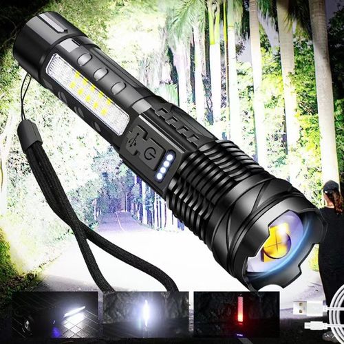 A76 strong light flashlight rechargeable long battery life outdoor multi-functional long-range lighting portable work side light