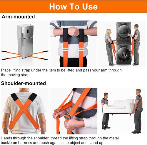 Shoulder Dolly Moving Straps,2-Person Lifting and Moving System for Lifting