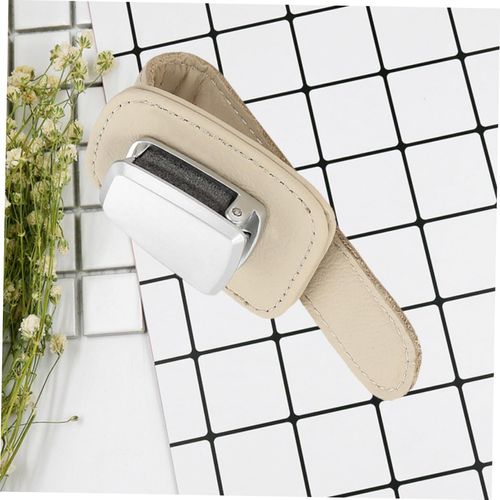 Multi-Function Car Glasses Holder Clip for Sun Visor Pu and Sunglasses Bracket Easy Install Beige Storage for Eyewear