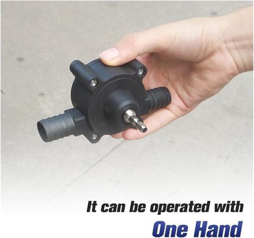 Mini Power Small Pump Portable Hand Electric Drill Pump Converter to Diesel Oil Fluid Water Pump Portable Mini Self-Priming Liquid Transfer Pump Tool (Voltage : 1 Set)