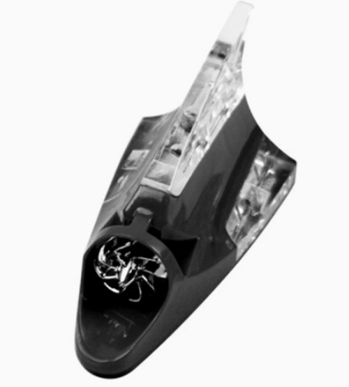 Automotive Shark Fin Wind-Powered Light — Flashing, Anti-Rear-End, Multi-Color LED Antenna Light. Wind-Powered, Wireless, Flashing Shark Fin Light. Roof Modification Warning Light — Multi-Color Streaming Effect, Wind-Powered, Anti-Rear-End Light (Universal Fit).