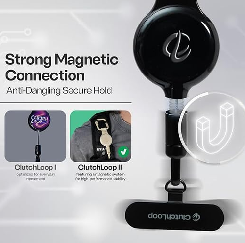 Premium Magnetic Anti-Theft Phone Tether Steel Cable Carabiner