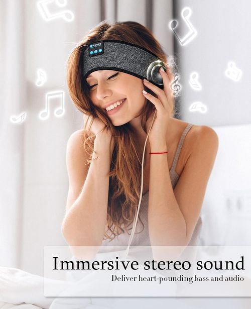 Enjoying ENJ01 Bluetooth 5.2 Wireless Sleep Headphones - Grey, Modern, Comfortable for Side Sleepers, Adults & Teens - 10H Battery, 2-Year Warranty