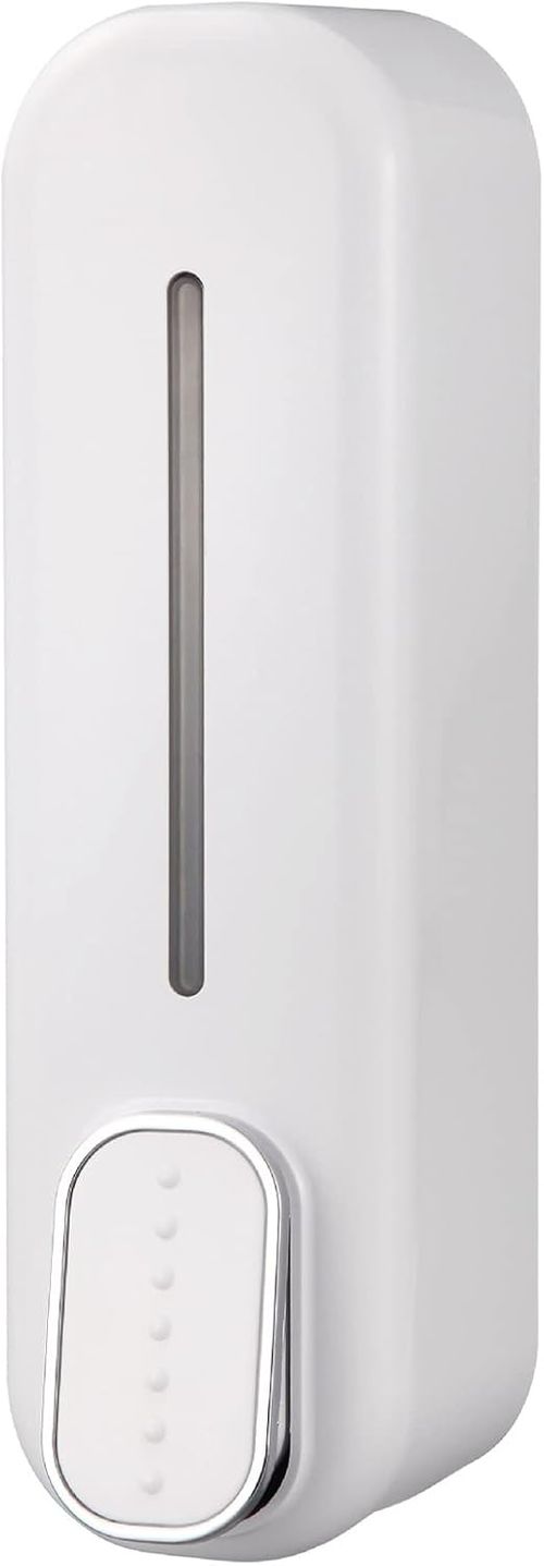 Shower Soap Dispenser Wall Mounted, Wall Mounted Soap Dispenser Shampoo and Conditioner Dispenser Wall Hand Soap Dispenser Shampoo Shower Gel Manual Dispenser for Bathroom(White)