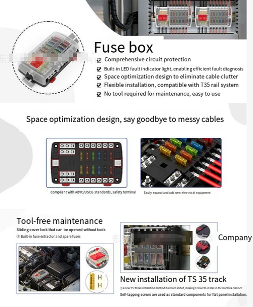 12-Way Independent Positive & Negative Fuse Box — Specialized Automotive, Yacht, and RV Modification Accessory — 12-Slot Fuse Holder with Independent Polarity — Circuit Protection Component