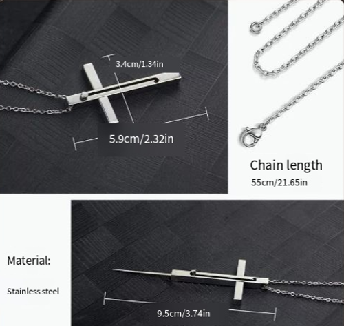 Self-defense necklace, jewelry, personal anti-wolf weapon, legal portable item