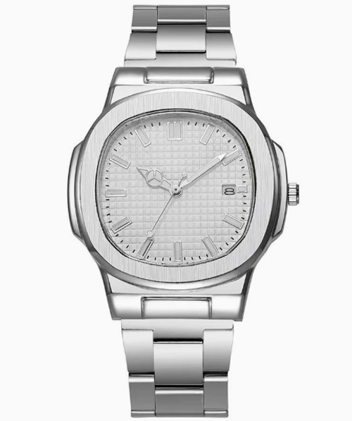 Men's Square Quartz Watch with Steel Band — Trendy, Sporty, and Minimalist Calendar Wristwatch. New Arrival: Square Sports Watch with Calendar and Steel Strap. Men's Business-Casual Quartz Wristwatch — A Trendy, Versatile, and Water-Resistant Men's Timepiece.