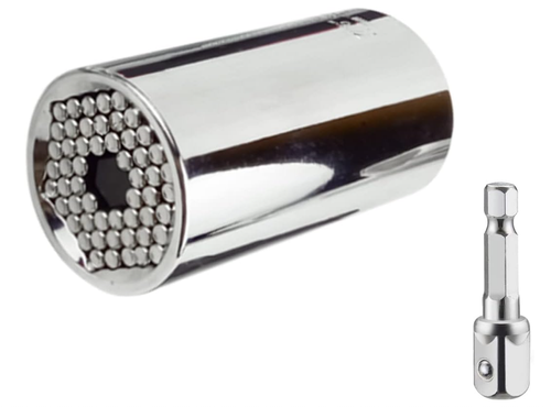 Universal Socket Wrench (7-19mm),Multi-Function Grip,Ratchet Tool Set,Power Drill Adapter