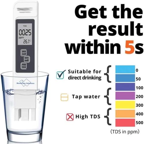 Digital Water Quality Tester TDS EC Meter Range 0-9990 Multifunctional Water Purity Temperature Meter Temp PPM Tester