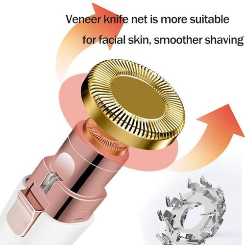 Premium Facial Shaver, Painless Electric Hair Remover, 2-in-1 Rechargeable Women's Facial Shaver, For Face, Lip, Chin