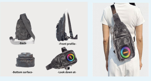 Multifunctional backpack Bluetooth speaker, portable outdoor power bank, long battery life, LED lights, speaker, outdoor hiking backpack speaker, large capacity power bank, LED lights, outdoor leisure travel backpack.