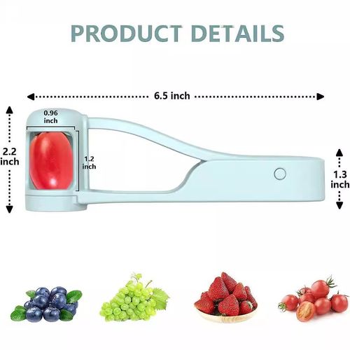 Toddler grape slicer, baby grape cutter, grape, tomato, cherry and strawberry cutting tool, suitable for fruit and vegetable salads, grape slicer