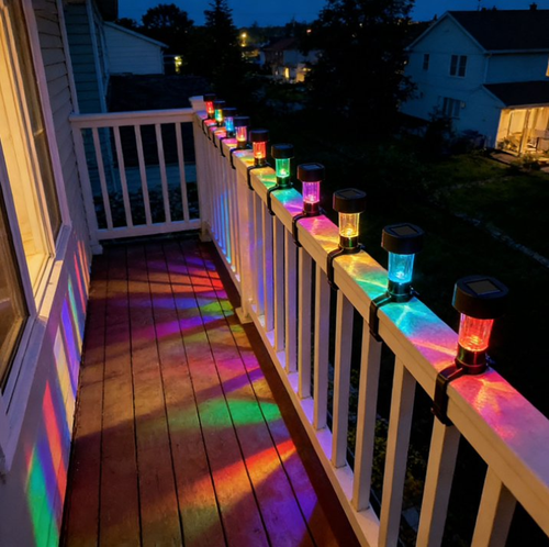 6PCS Strap-on Solar Deck Lights, IP68 Submersible Lamp For Outdoor Pools, Outdoor Solar Clip Lamp for Railing, Pool, Patio, Garden Backyard Decor