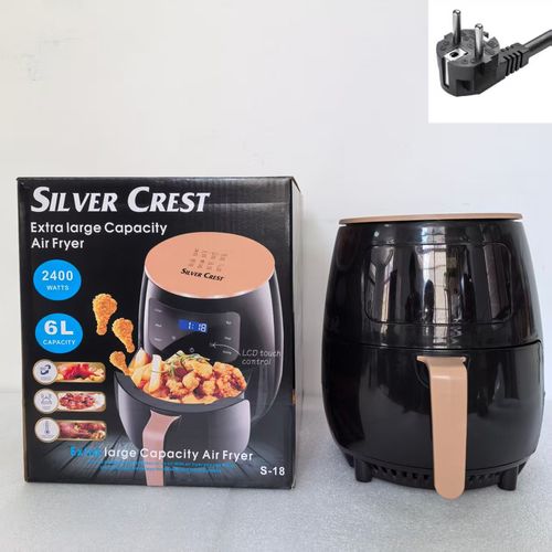 Hot Selling 6L Silver Crest Digital Touch Screen Air Fryer（black）