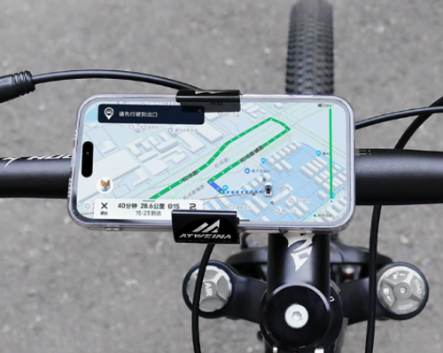 New Low-Profile Aluminum Alloy Bicycle Phone Mount – Shock-Absorbing, Non-Slip Handlebar Mount – Universal Holder for Mountain Bikes, Road Bikes, and E-Bikes (Navigation-Ready)