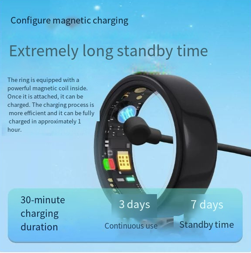 TK5 Smart Ring Bluetooth Band: Monitors Heart Rate, Blood Pressure, Blood Oxygen, Sleep, Exercise, Steps, Waterproof, and Takes Photos