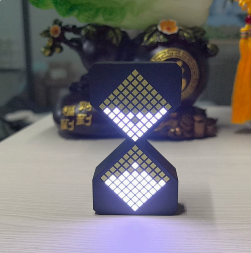 Illuminated Electronic Hourglass Timer, Home Desktop Ornament, Gravity-Sensing Creative Stress-Relieving Toy, Light and Shadow Electronic Hourglass, Gravity-Sensing Illuminated, Home Desktop Healing and Stress-Relieving Timer