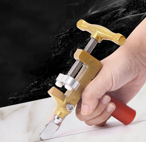 2 in 1 Portable Tile Cutter - Manual Cutting Tool Kit for Glass, Porcelain, Marble and Ceramic