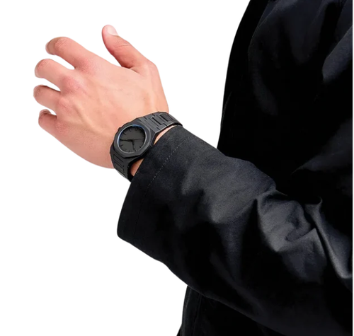 Men s Minimalist Black Arabic Numeral Quartz Watch, 40mm Octagonal Case, Lightweight Resin Bracelet