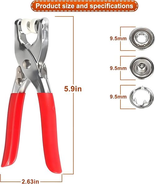 Metal Snaps Buttons with Fastener Pliers Press Tool Kit Perfect for DIY Crafts Clothes Hats and Sewing,Snap Button Fasteners Kit for Clothing Sewing,Snap Button Kit,Snap Fasteners Kit