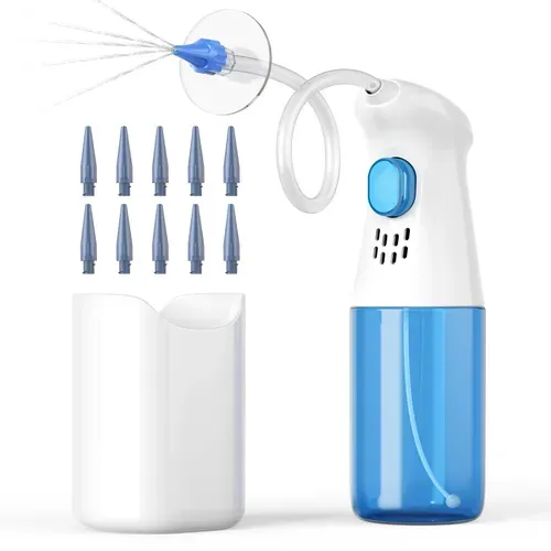 Ear Wax Removal Tool, Ear Flushing Kit for Adults & Kids, Safe and Effective Earwax Remover, Manual Ear Cleaner Earwax Removal Kit with 2 Types of Ear Tips