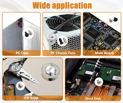 228pcs Boxed Desktop PC Case Screw Set - Complete Set for DIY PC Assembly, Includes Motherboard, Hard Drive, Power Supply, and Optical Drive Screws.