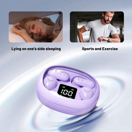 Wireless Bluetooth Headset, Tiny Size Invisible Earbuds, Sleep and Sports Earphones Set, 2 Pairs, Mini and Short Handle Design, for Work Sport Sleeping ﻿ ﻿ (Black)