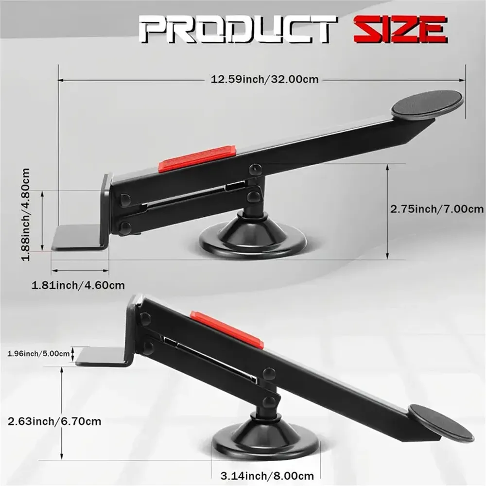Heavy-Duty Swivel-Type Door and Board Lifter Door Lifter Installation Tool Drywall Lift Black