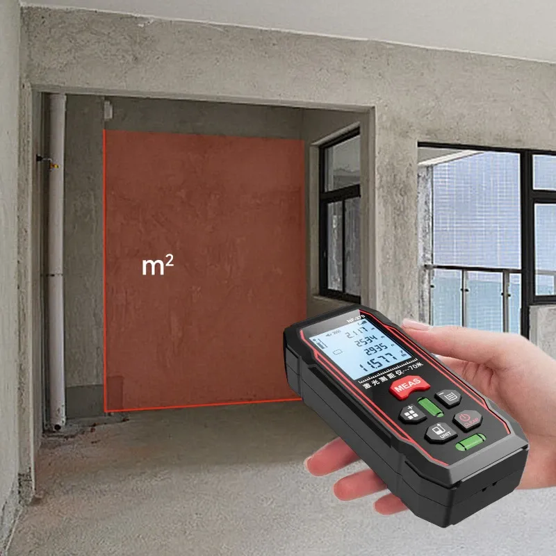 Laser Measure 230ft 70M Digital Laser Distance Meter 2 Bubble Levels laser ruler