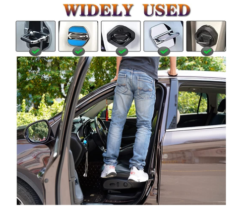 Car Door Step with Glass Breaker Safety Hammer & Roof Rack Access,Car Automotive Foldable Roof Rack Door Step - Fits Most Car, for SUV and Truck, Max Load 400 lbs