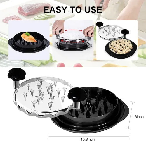 Ukeetap 10 Pro Large Meat Shredder Tool Twist for Seafood, Chicken, Beef, Black