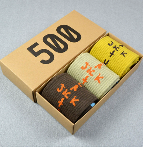 Boxed graffiti-print mens socks, versatile long socks, trendy brand, springsummer, AJ sports socks