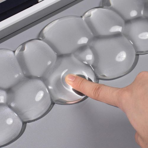 Clear Gel Wrist Rest for Keyboard and Mouse, White Cloud Keyboard Wrist Rest Set