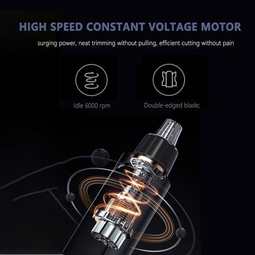 Nose Hair Trimmer – Cordless Electric Trimmer for Nose and Ears | Rechargeable with Digital Display and Waterproof Accessory Kit