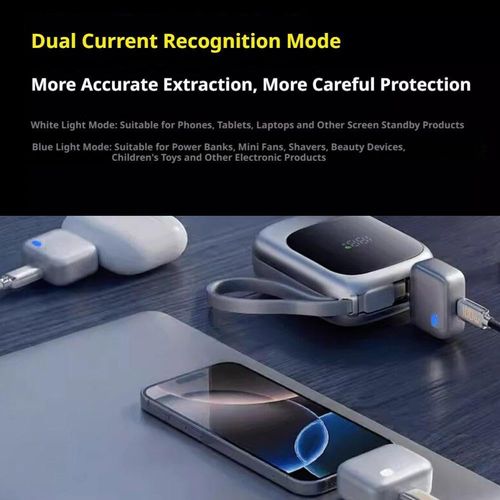 Stop Charge Smart Charger, Smart Auto Stop Charging Adapter,140W Auto Cut-Off Charger Protector with AI Full-Charge Disconnect,Universal Overcharge Protection Adapter for Phone Tablet USB Devices
