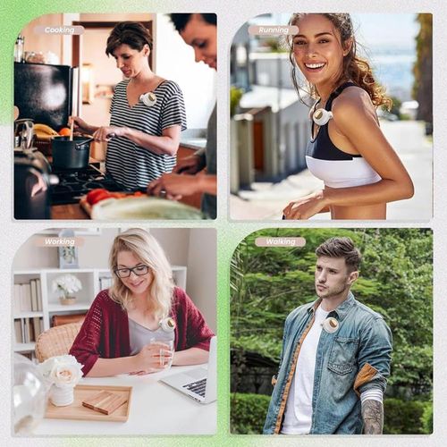 LBEC Portable Snap Fan, Fast Wind Speed Flexible Lightweight USB Rechargeable Portable Fan Low Noise for Camping for Traveling for Beach