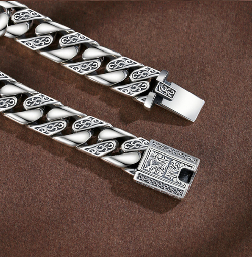 Men's Stylish Punk-Style Scroll-Pattern Bracelet (Suitable for Couples)