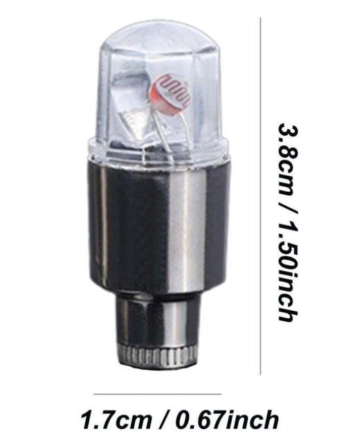 4pcs Bike Car Motorcycle Wheel Tire Tyre Valve Cap Flash LED Light Spoke Lamp Car Stem Cap