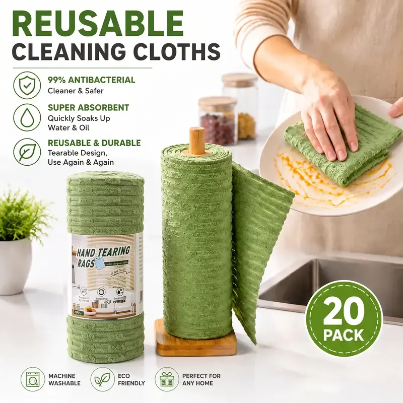 Kitchen weekly rag thickened to remove oil stains, absorbent scouring pad, bathroom bathroom cleaning towel