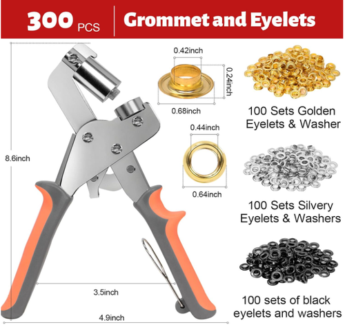 Heavy-duty metal eyelet setting pliers