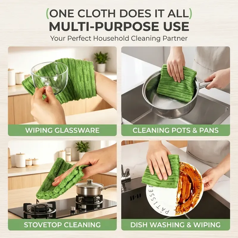 Kitchen weekly rag thickened to remove oil stains, absorbent scouring pad, bathroom bathroom cleaning towel