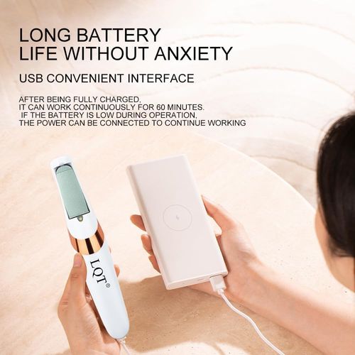 Electric Foot File – Rechargeable Callus Remover for Hard and Cracked Skin – Home Pedicure Kit for Soft Feet, Unisex