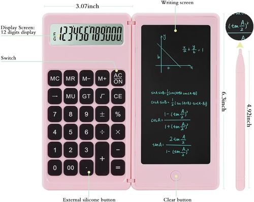 Multifunctional Rechargeable Calculator with Writing Tablet