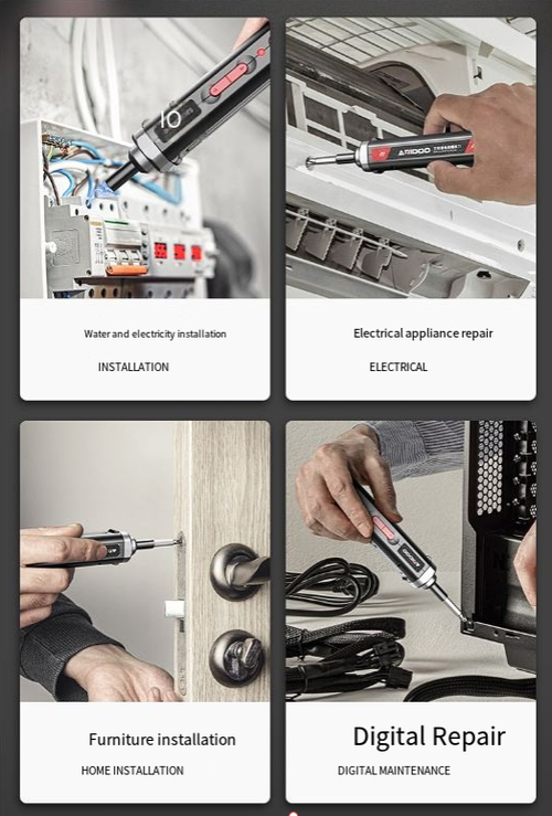 German-Quality Rechargeable Multi-functional Electric Screwdriver — Mini Lithium-Ion Driver — Complete Home Repair, Assembly, and Disassembly Tool Kit German-Quality Electric Screwdriver Set — Compact Rechargeable Lithium-Ion Driver — Essential Tool for Home Maintenance, Disassembly, and Fastening