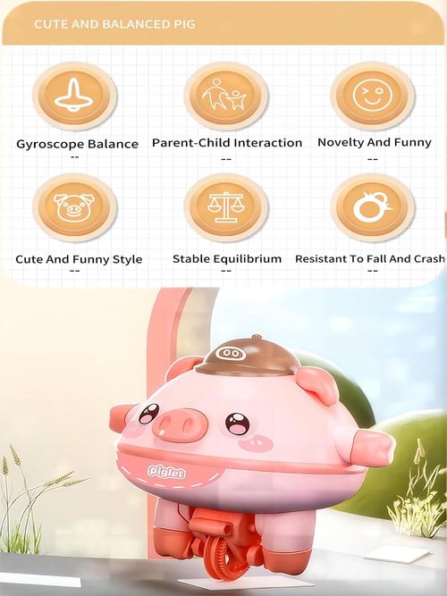 Balanced Pig Toys Amazing Wire Rope Walking Anti Gravity Balance Toy Fingertip Giroscopio Balancing Robot