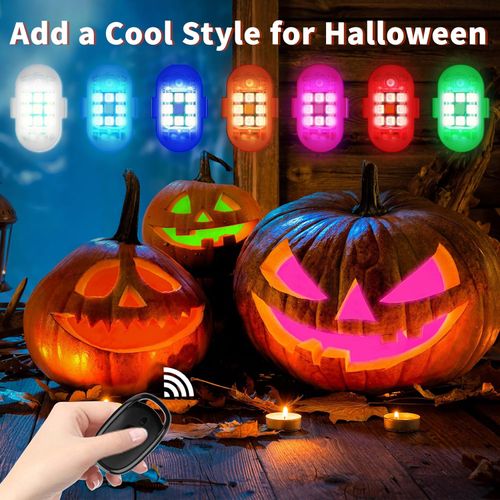 2Pcs Wireless Strobe Lights with Remote - MIRUNNY 7 Colors High Brightness Anti Collision Flashing Lights USB Rechargeable for Drone Aircraft Trucks Motorcycle Car Bike
