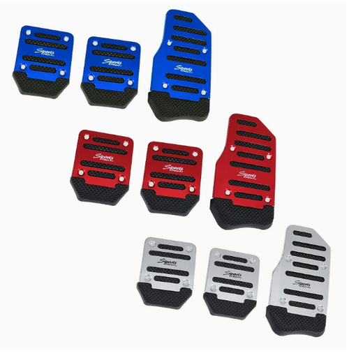 Thickened anti-slip car pedals,universal for manualautomatic transmissions, wear-resistant accelerator and brake pedals No-drill installation car pedals, anti-slip and anti-fall accelerator and brake pedals, car accessories Metal anti-slip pedals, universal car accelerator, brake, and clutch pedal modification parts